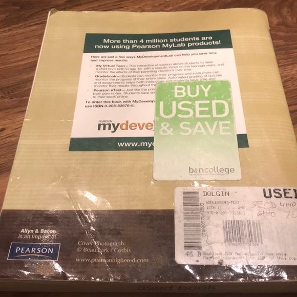 Used Textbook- The Adolescent - Kim Gale Dolphin - Picture 2 of 8